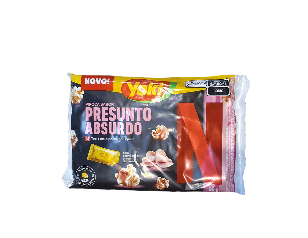 MILHO PARA PIPOCA DE MICRO-ONDAS SABOR PRESUNTO YOKI 95 G (CX 36 UN)
